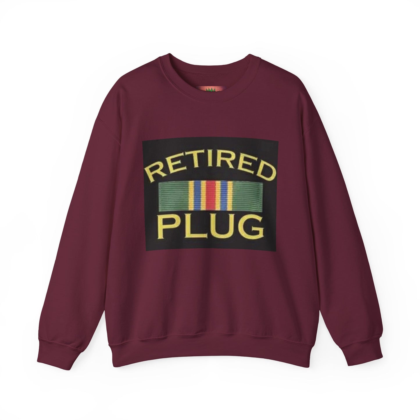 Retired Plug Sweatshirt, Unisex Crewneck, Funny Gift for Retiree, Casual Wear, Comfortable Loungewear, Gift for Veterans