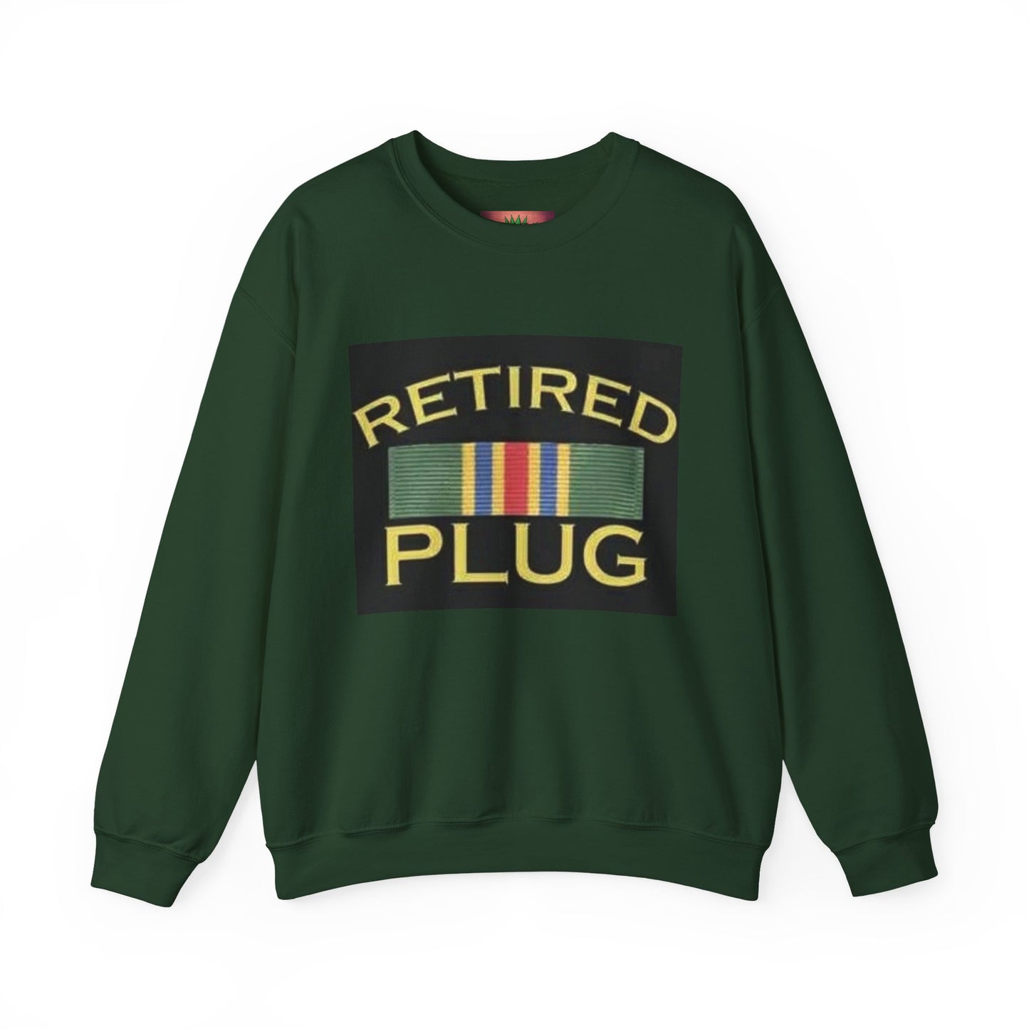 Retired Plug Sweatshirt, Unisex Crewneck, Funny Gift for Retiree, Casual Wear, Comfortable Loungewear, Gift for Veterans